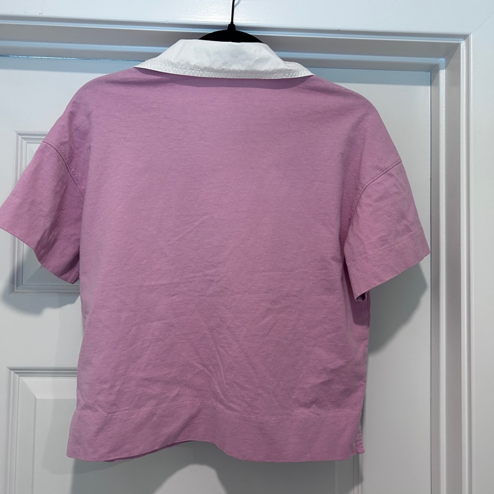 Everlane The Retro Jersey Polo in Pale Mauve Orchid Size Small - Picture 8 of 8